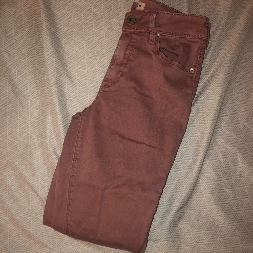 Dusty pink high waisted jeans